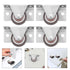 4pcs 1.2-inch Homoyoyo Flat Plate Furniture Casters Small Silent TPR Fixed Replacement Wheels for Cabinet Drawer