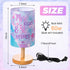 Tujoe Summer Mermaid Lamps Ocean Fabric Nightstand Table Lamp Purple Desk Lamp Bedside Gift Decor for Kids Reading