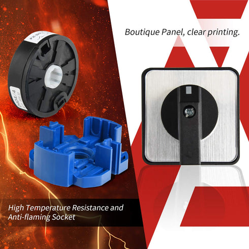 APIELE Universal Rotary Cam Selector Switch, 3 Position, 440V, 32A, 12 Terminal