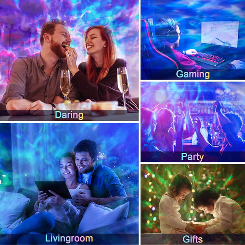 15 Galaxy Projector with HiFi Bluetooth Speaker & White Noise Sounds - Remote & Timer Controlled Night Light