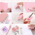 Pink Mini Office Supply Kit, Mini School Supplies Set, Includes Mini Stapler, Scissor, Paper Clips
