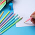 PATIKIL Round Pencils, 48 Pack HB Graphite Pencils with Eraser, Cute Wood Pencils for Classroom and Office Supplies