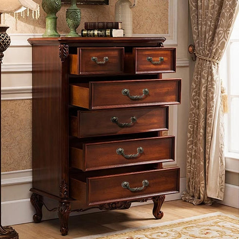 6PC Nostalgic Chic Vintage Bronze Drawer Handles, Drooping Guardrail Dresser Cabinet Handles (3.78in)