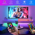 Dervacle 26ft, Battery Operated LED Strip Lights Color Changing RGB APP & Remote Control, Music Sync, USB Powered