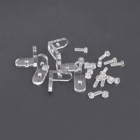 40Pcs 90 INCREWAY L Brackets Transparent Clear Acrylic Corner Bracket Degree Support Shelf Corner Brace Right Angle