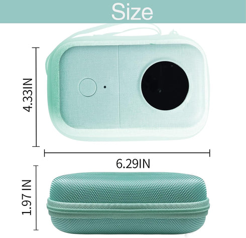 Case for Phomemo D30, D35, NIIMBOT D11, SUPVAN E10 Label Maker, Portable & Durable Green Storage Case