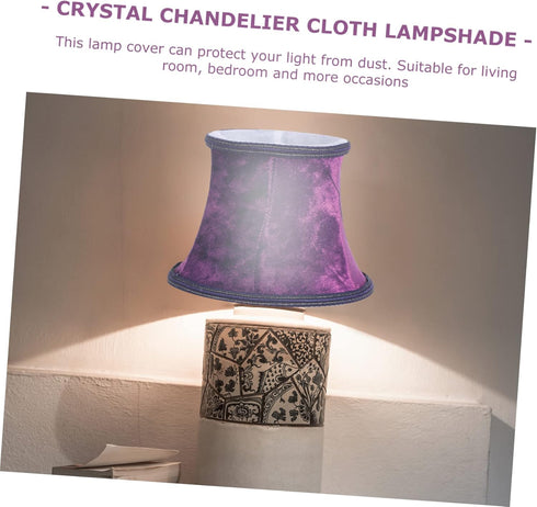 1pc Fashionable Lamp Cover Deep Purple Fabric Shade for Table and Floor Lamps Light Decoration Accessory