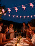 Hobbynors 12FT 20 IP44 3D LED Flamingo String Lights - UL Certified Plug-in Pink Fairy Lights, Waterproof