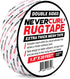 iPrimio NeverCurl Double Sided Extra Thick Rug Tape, 1.5" x 30 Feet Roll for Area Rugs on Carpet