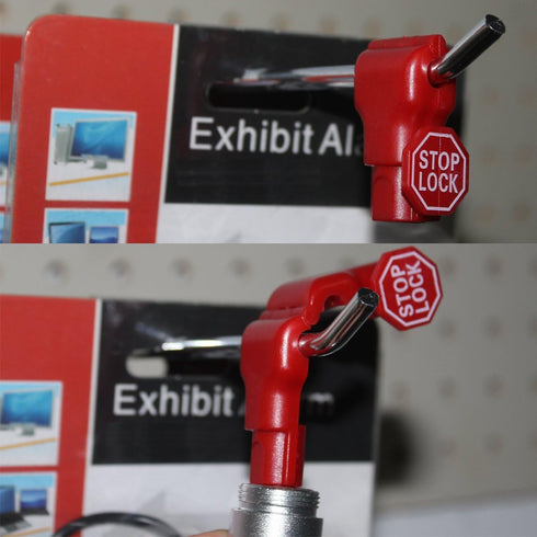 100pcs Betertek Peg Hook Locks Stop Lock Plastic red Stop Locks Retail peg Hook Security Locks pegboard peg Locks