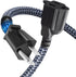 Goalfish Power Extension Cord Heavy Duty 13A 3.3ft Nylon Braided 16 AWG 3