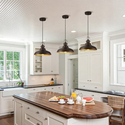 Hallway,2 Packs Oil Rubbed Bronze Pendant Light Modern Pendant Lights for Kitchen Island Hanging Lighting Fixture Over