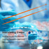 Biologix 100Pcs 10ul Disposable Inoculating Loop, Gamma Sterile Plastic Sampling Rod, Orange Polypropylene Inoculation