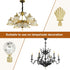 PATIKIL 1/4-27 2Pcs Lamp Finial Cap for Lampshade Harp Top, Cap Nut Screw Cap Knob Clear Crackle Ball Shaped Crystal