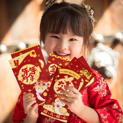 KESTAR 2025, 30Pcs 6 3.5x6.7Inch Chinese New Year Red Envelopes Chinese Traditional Lucky Money Hong Bao Red Envelope