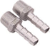 DERNORD Stainless Steel 3/8" Hose Barb x 3/8" NPT Male Pipe Fitting, Pack of 2 for Home Brew