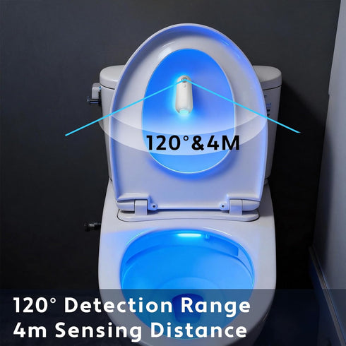 JKHTBDM 1 Pack Sensor,16-Color 4m/Angle 120Led Toilet Night Lights with Motion Activated Changing LED Inside, Sensing