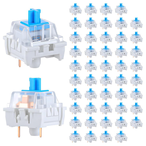 FdcZeyxior 50 PCS Mechanical Keyboard Switches Keyboard Clicker 3 Pin Blue Switch Replacement