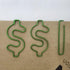 Rurili Creative Green Dollar Sign Divided Paper Clip, Metal Bookmark, 50 Pcs for Home Office School Organizing