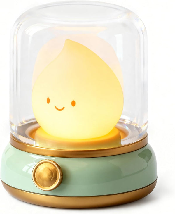 Cute Smiley Lamp, Portable LED Night Light for Bedroom, Camping | Rechargeable,