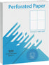 Premium Perforated Paper, 8.5 x 11" 4 Part Perf White (4-1/4 X 5-1/2"), 21lb, 500 Sheets US Letter Paper for Invoices,