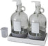 Generic 128 oz 4-Piece Set fl Laundry Detergent Dispenser - BPA-Free Leak-Proof Easy-Pour Containers, Clear & White