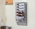 EasyPAG Wall File Organizer, 8 Tier Hanging File Holder for Home Office, Silver
