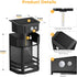 4 Pack 3 IP65 btfarm Solar Fence Lights, Motion Sensor Lights Outdoor, Lighting Modes Dusk to Dawn Solar Deck Lights
