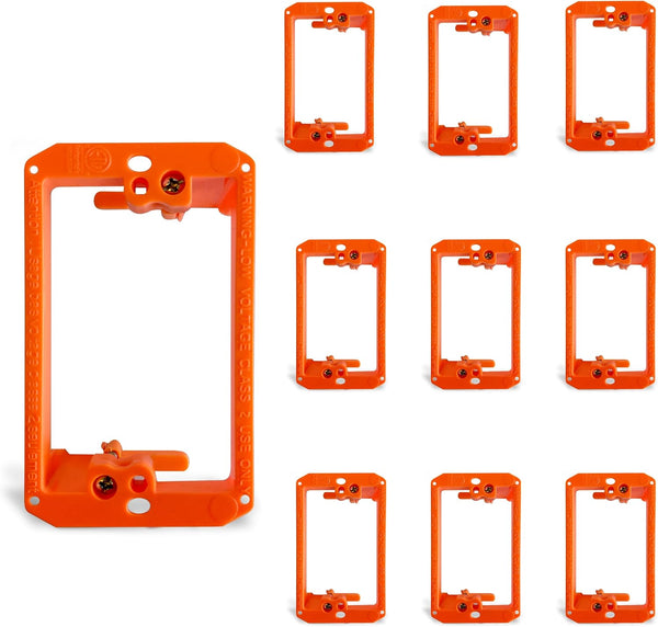 10 Pack Low Voltage Mounting Brackets 1 Gang - Cable Wall Plate Bracket for Old Work, HDMI, Coaxial, Speaker Wire