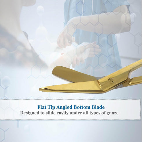 3.5" Bandage Scissors For Nurses Doctors Physicians RN, High Polish Premium Quality Stainless Steel (Gold)