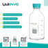 Glass Round Media Bottles, 1000ml Borosilicate Glass Reagent Storage Bottle with GL45 Screw Cap