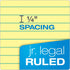 TOPS The Legal Pad Writing Pads, 5" x 8", Jr. Legal Rule, 50 Sheets, 3 Pack