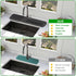 Sink Splash Guard, 5 Slope Silicone Draining Mat for Kitchen Sink - 24 inch Sink Faucet Mat Splash Guard Accessories