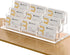 SANRUI Clear Horizontal Business Card Holder Stand for Desk, Acrylic Desktop Display