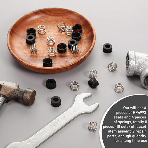RP4993 Replacement Seats and Springs Faucet Repair Kit, 8 Pieces Compatible with Faucet Stem Assembly