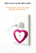 in(2-Pack), 0.5W LED Night Lights Plug Dusk to Dawn Sensor Auto-On/Off, Cute Nightlight Heart Shaped for Bedroom