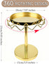 Sunglasses Organizer Rotating Stand, Stainless Steel Eye Glasses Holder with Tray, Eye Glass Display Rack for Table