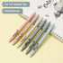 Mr. Pen Retractable Gel Pens, 6 Pack, Black Ink, Cat's Tail Fine Point 0.5mm Aesthetic Pens for Journaling