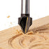 NUTIO 90 1/4 Inch 1/2 Inch Degree V Groove Router Bit Carbide Chamfer, Shank and Diameter V Cutting Tool for CNC