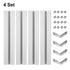 uxcell 4 Pcs T Slot 2020 Aluminum Extrusion Profile, 100mm x 20mm Linear Rail for 3D Printer, CNC, DIY (Silver Tone)