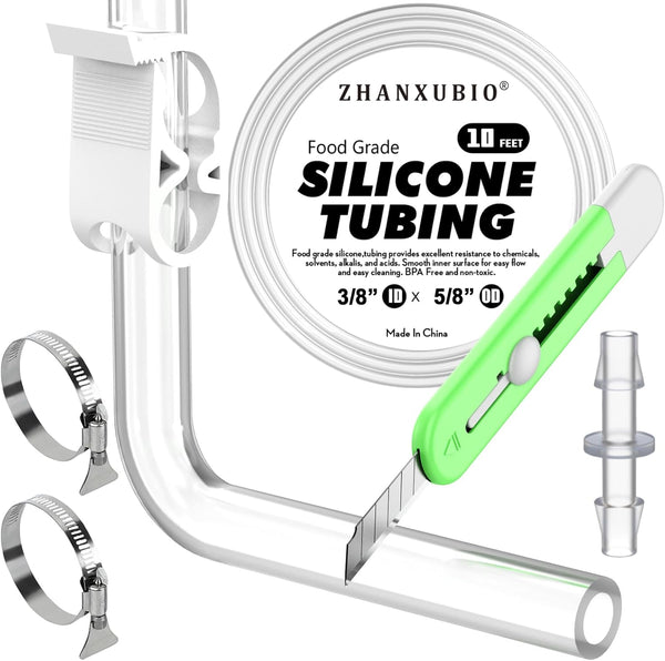ZHANXUBIO Silicon Tubing,Food Grade Silicon Tubing,aquarium tubing,drip irrigation tubing,High Temp Pure Silicone Hose