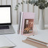 Set, NUOBESTY Expandable Rose Gold Book Holder and Bookend Metal Adjustable Desktop Book Rack for Student Desk Storage
