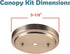 Aspen Creative 21509-42, 5-1/8" 7/16" 2 Pack Transitional Chandelier & Light Fixture Canopy Kit, w/Universal Crossbar