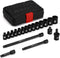 EMENTOL 1/4 Inch Drive Magnetic Impact Socket Set, 19-Piece Metric, 4-15mm, 6