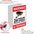 6PCS Sticker24H 5.9 4 Video Surveillance Warning SignSelf-Adhesive Durable Vinyl Security Camera Recording No