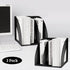 SAYEEC 2Pcs Plastic Magazine Holder Binder Stand for Desk, Vertical File Sorter, Office School Storage Rack (Black)