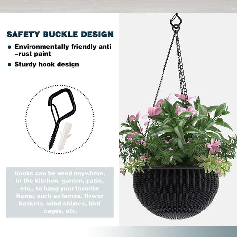 20 PCS Q-Hanger Hooks for String Lights, Ceiling Hooks for Hanging Plants, Wind Chimes, Bird Feeders, Lanterns