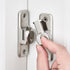 INIRET Silvery Enhanced Security Flip Latch Lock - Heavy-Duty 90/180 Degree Sliding and