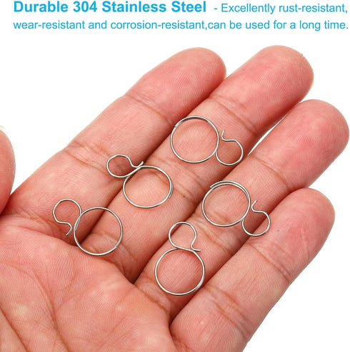 100Pcs PATIKIL Silver Stainless Steel Chandelier Connector Pins