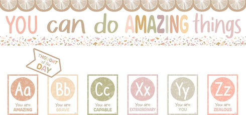 Teacher Created Resources Terrazzo Tones Bulletin Board - Alphabet Affirmations (TCR7202)